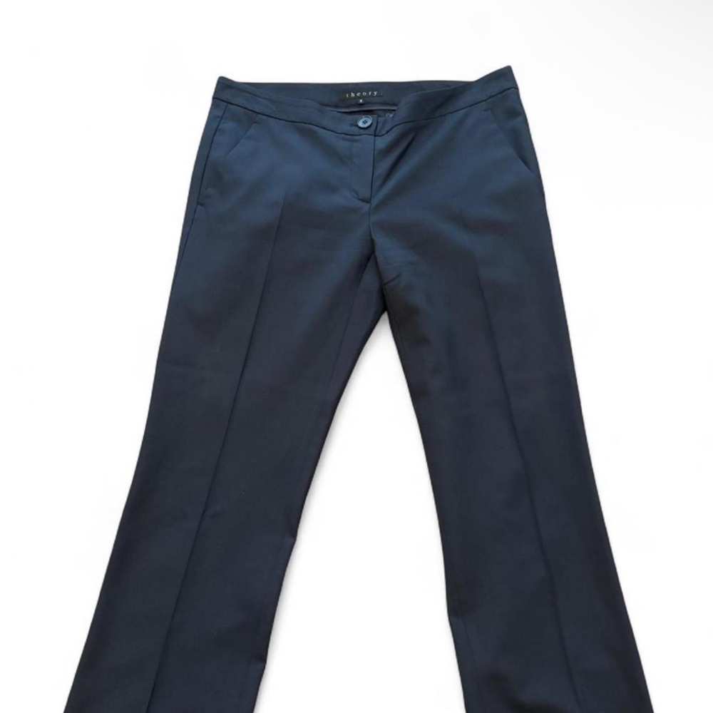 Theory Women's Navy Straight Leg Pants